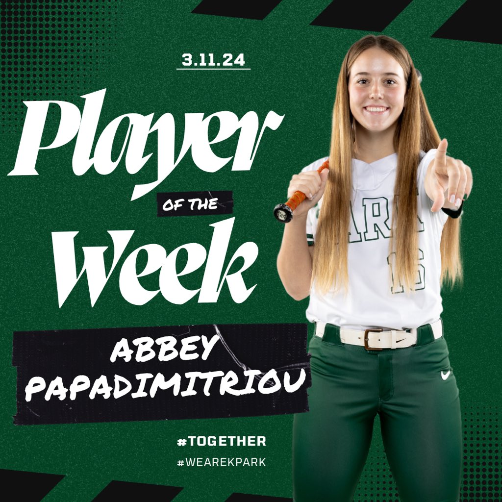BIG congratulations to our <a href="/DBAT_Humble/">D-BAT Humble</a> Player of the Week, Abbey Papadimitriou 👏🏼

Abbey led the offensive showcase put on this week highlighted by a 2 HR, 6 RBI, 3 Run, &amp; 2 BB Tuesday night. Keep working hard, <a href="/AbbeyPapadimit1/">Abbey Papadimitriou 2025</a>!

#TOGETHER
#WeAreKPark