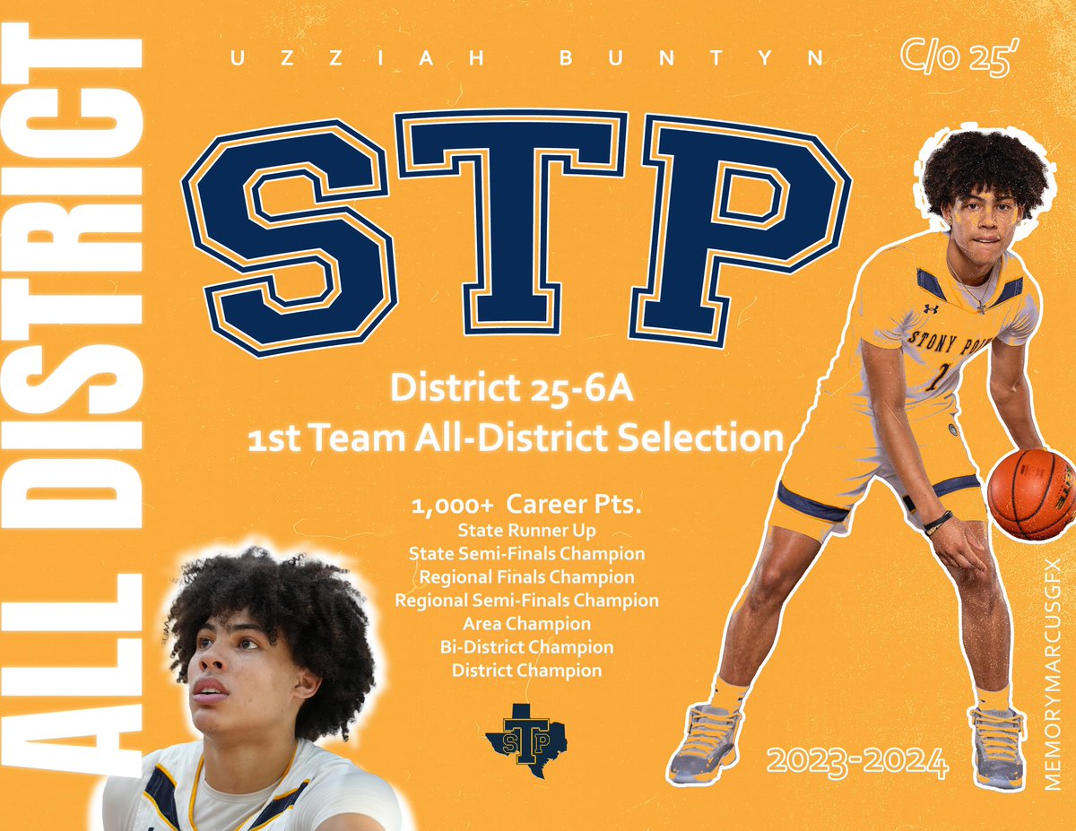 STPTigerHoops's tweet image. ▶️ @UzziahBuntyn selected to the 25-6A 1st Team All-District 🏀 team for the 2023-2024 season. @RoundRockISD 

1,000+ career points 

🐅🏀: 🇨🇱 6A State Runner Up (Historic 38-2 season, best in school history) @statesman @MaxPreps @Tabchoops @txuilbasketball #memorymarcusgfx
