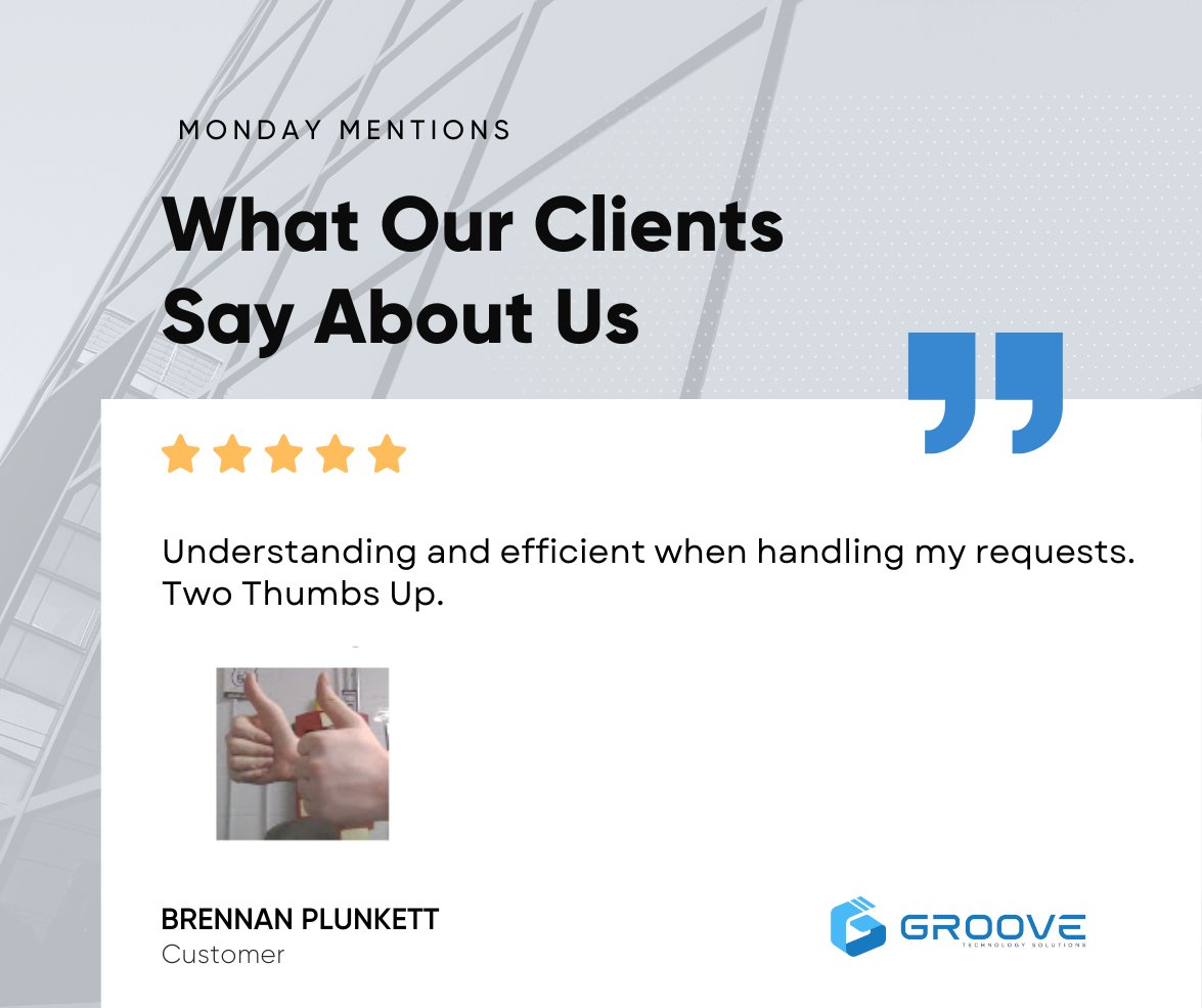 getgrooven's tweet image. Customer satisfaction level: 👍👍! Handling requests like pros since forever! Thanks for the glowing review and the literal thumbs-up pic, Brennan! 📸 Let's keep the good vibes rolling! #ThumbsUpApproved #EfficiencyMasters #GrooveCustomerSupport