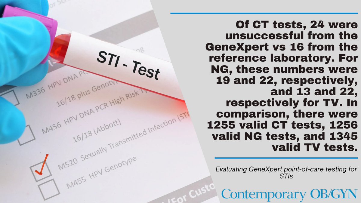 ContempOBGYN's tweet image. STIs remain a global health concern with far-reaching consequences. The GeneXpert point-of-care testing offers hope for accurate and timely detection of chlamydia, gonorrhoea, and trichomonas. #STIprevention #POCtesting

Read more: contemporaryobgyn.net/view/evaluatin…