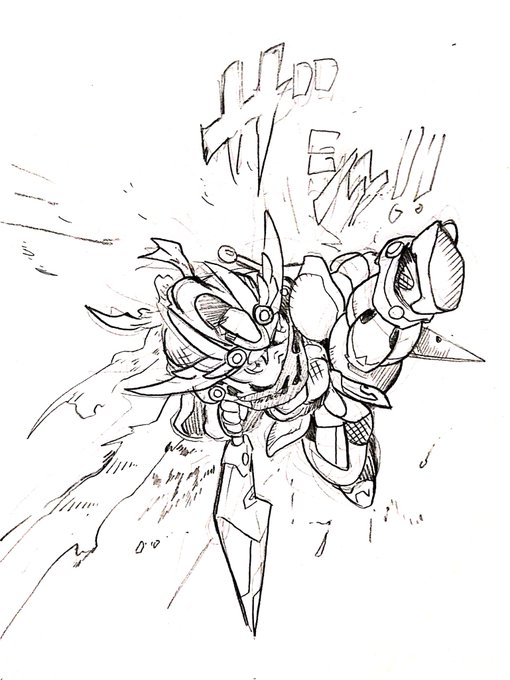 マンガにしたときにどれくらいディテールを省けるか、寸詰めしたプロポーションでアクションポーズがどれくらいとれるか検討中。 