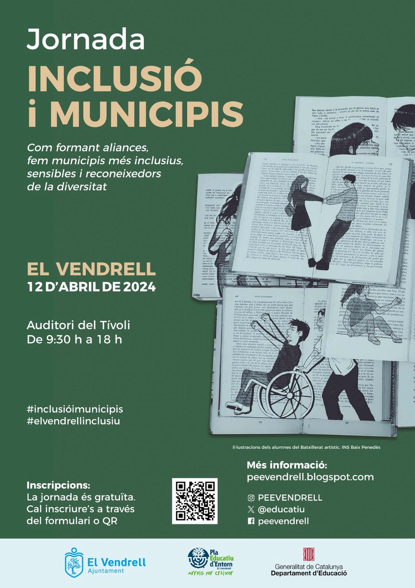 Jornada Inclusió i Municipis: 12 d’abril al Vendrell
Inscripcions obertes!
#elvendrell #educacio #inclusio 
#elvendrellinclusiu #penedes 
<a href="/educatiu/">Pla Educatiu d'Entorn del Vendrell</a> <a href="/elvendrell_cat/">Ajuntament del Vendrell</a> <a href="/educaciocat/">Educació</a>