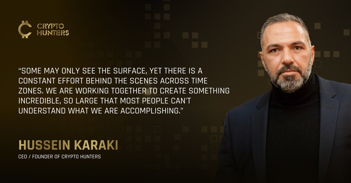 🚀 Our CEO, <a href="/Hk_head_of_ssic/">Hussein Karaki</a>, shares his journey in an exclusive interview.

💬Get inspired by his words on building Crypto Hunters. 

If you missed the interview, don't miss out! 

Check it out here:
youtube.com/watch?v=vhH-kN…

#realitytv #web3 #inspiration #building #crypto