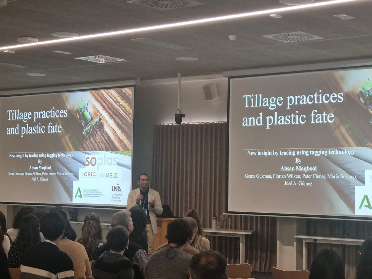 IAS-CSIC (@ias_csic) on Twitter photo Sesion 3 #AndaluciaAGROHUBCSIC
🗣️<a href="/ahsanksr/">Ahsan Maqbool🐧</a>: New insight into fate of macroplastic due to tillage process by tracing using tagging technology
#cienciaparalaagricultura #CSIC <a href="/CSICdivulga/">CSIC Divulga</a> <a href="/CSICAndalExtrem/">CSIC Andalucía y Extremadura</a> <a href="/IAS_CSIC/">IAS-CSIC</a> Sesion 3 #AndaluciaAGROHUBCSIC
🗣️<a href="/ahsanksr/">Ahsan Maqbool🐧</a>: New insight into fate of macroplastic due to tillage process by tracing using tagging technology
#cienciaparalaagricultura #CSIC <a href="/CSICdivulga/">CSIC Divulga</a> <a href="/CSICAndalExtrem/">CSIC Andalucía y Extremadura</a> <a href="/IAS_CSIC/">IAS-CSIC</a>