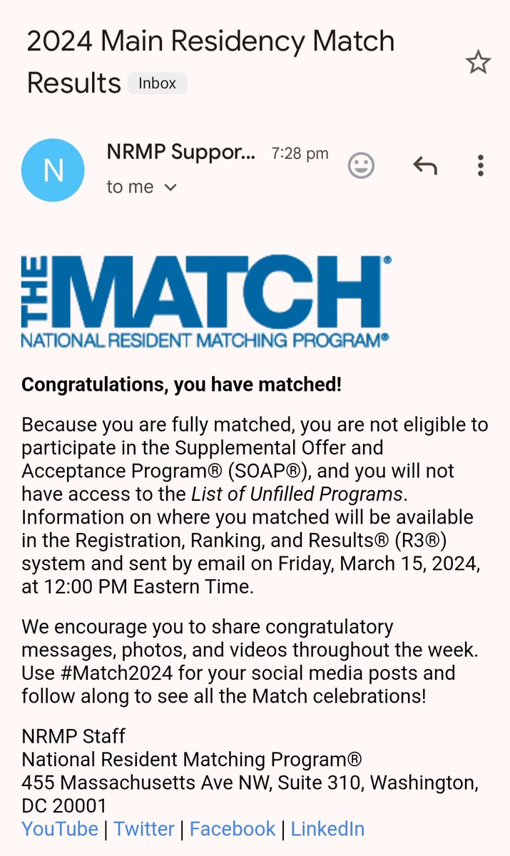 Roopeessh7's tweet photo. Iam overwhelmed and on top of world. What started as a journey with so many doubts in mind has ended with this, to embark on another one

Thanks to my family, friends and mentors to whom I dedicate this success. 

 @TheNRMP #Match2024 #Meded https://t.co/NsFdM1so8k