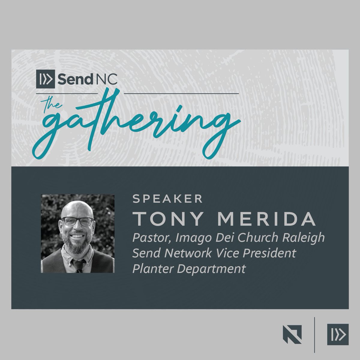 sendnetworknc's tweet photo. Seek first the Kingdom.

Join us next month at the SendNC Gathering to hear from @tonymerida speak on developing an awareness that everything we do is about the Kingdom.

Register at https://t.co/VdyEkDL7YE. https://t.co/pntHVhCgTV