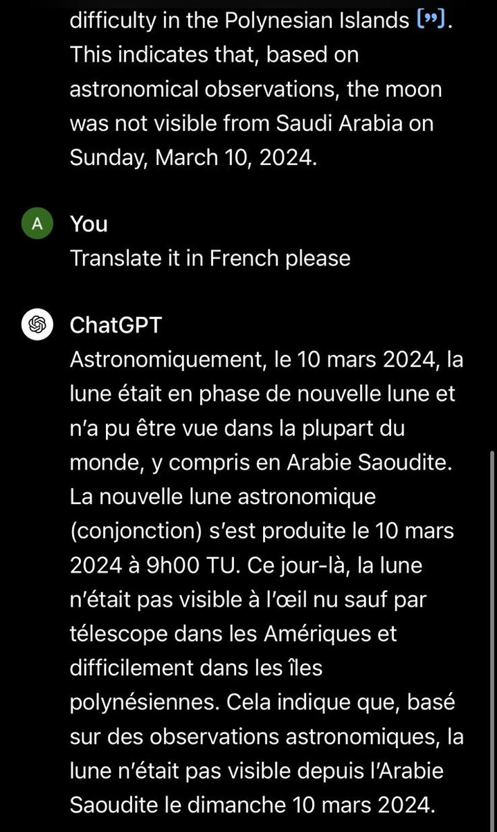 imzalene's tweet photo. Even ChatGPT knows that saudi arabia lied...

Même ChatGPT sait que l'arabie saoudite a menti... 

Mais bon #Ftor et bon #Ramadan à toutes et à tous dans la sérénité, la résistance et le partage.

#RamadanKareem #Gaza https://t.co/ynjYncjKAa