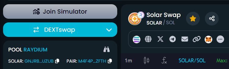 #Dextools Socials have been updated ✅

Make sure to hit the ⭐️ for $SOLAR

dextools.io/app/en/solana/…