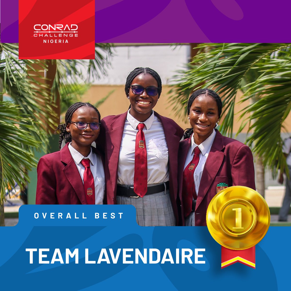 ✨Houston, we are coming!!💃💃
.
Meet the winner of the 2023/2024 Conrad Challenge Nigeria - Team Lavendaire from Greensprings School🥳🎉💃