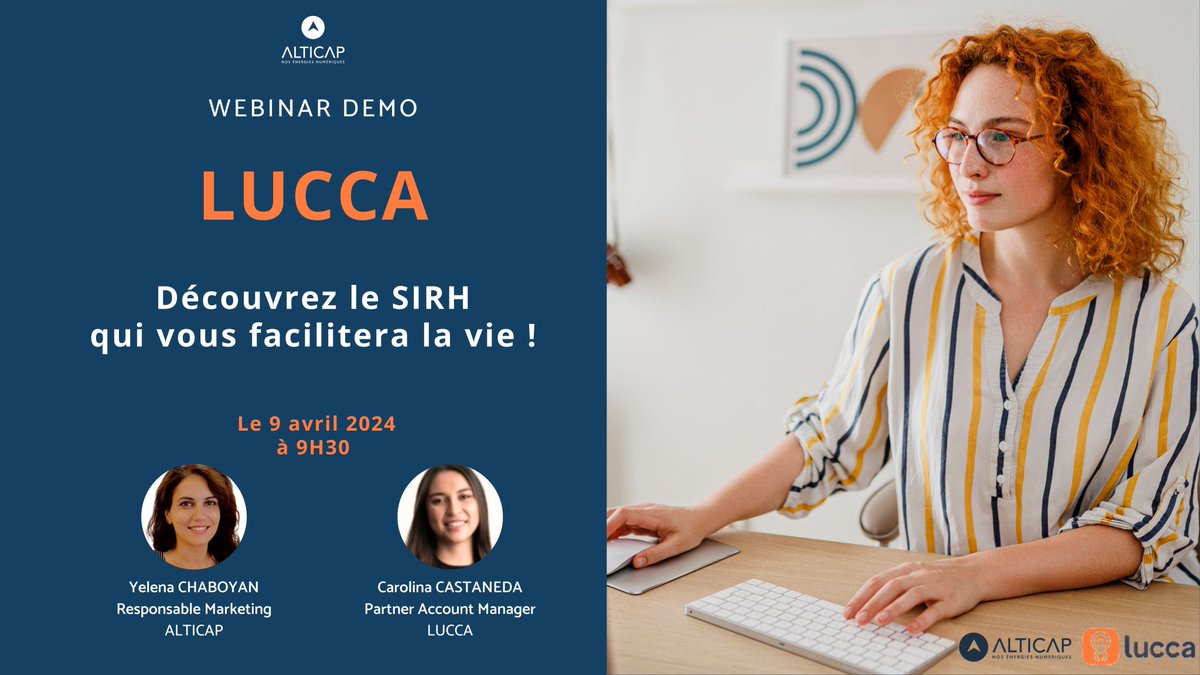 ⚡Inscrivez-vous à notre webinar démo <a href="/LuccaSoftware/">Lucca</a> : lnkd.in/dGdKVRjv

🕘Retrouvez nous le 9 avril à 9h30 pour découvrir Lucca, ce fabuleux #SIRH regroupant 4 outils en 1 :
✔ Temps et Activités
✔ Finance
✔ Paie
✔ Talent