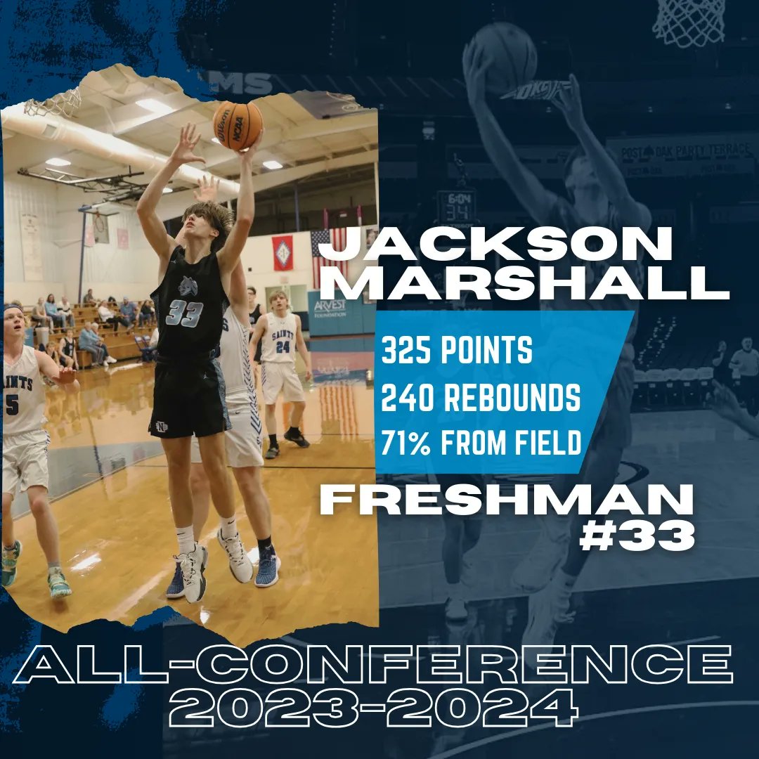 Congratulations to freshman, #33 Jackson Marshall on receiving the 1A-1W All-Conference award!