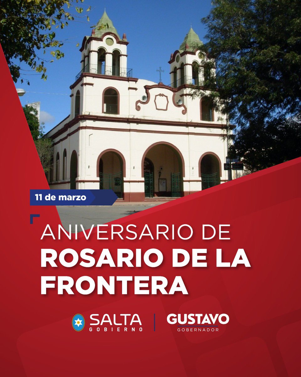 GustavoSaenzOK's tweet photo. Quiero enviar un saludo muy especial a mi querida ciudad de Rosario de la Frontera que hoy celebra su aniversario 150º ¡Muchas felicidades! ¡Los quiero mucho! ♥️ https://t.co/2j4TBi1OF5