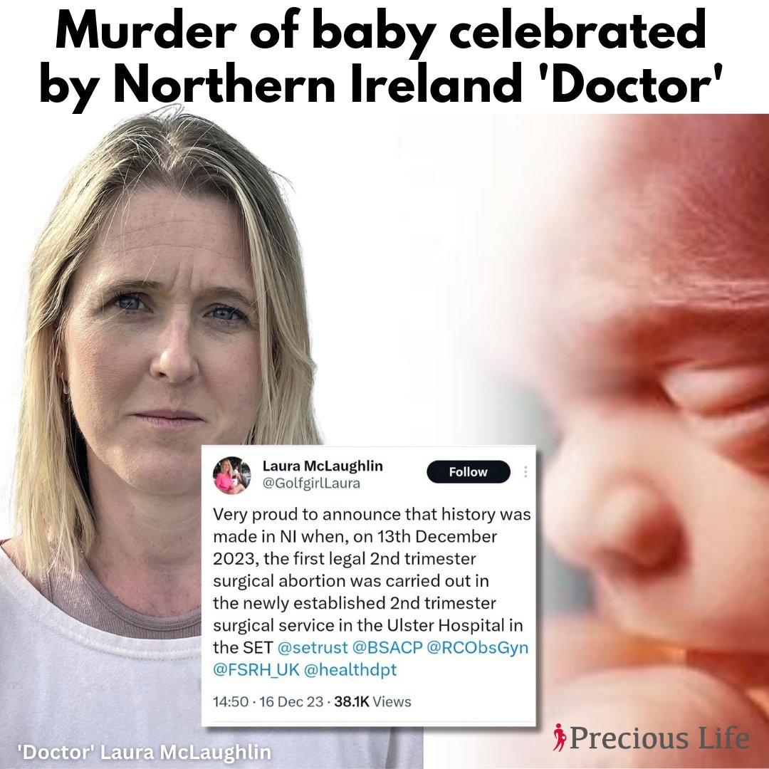 Little babies at 22 weeks are being killed by abortion in Northern Ireland's hospitals. And this 'doctor' celebrates their death on social media.