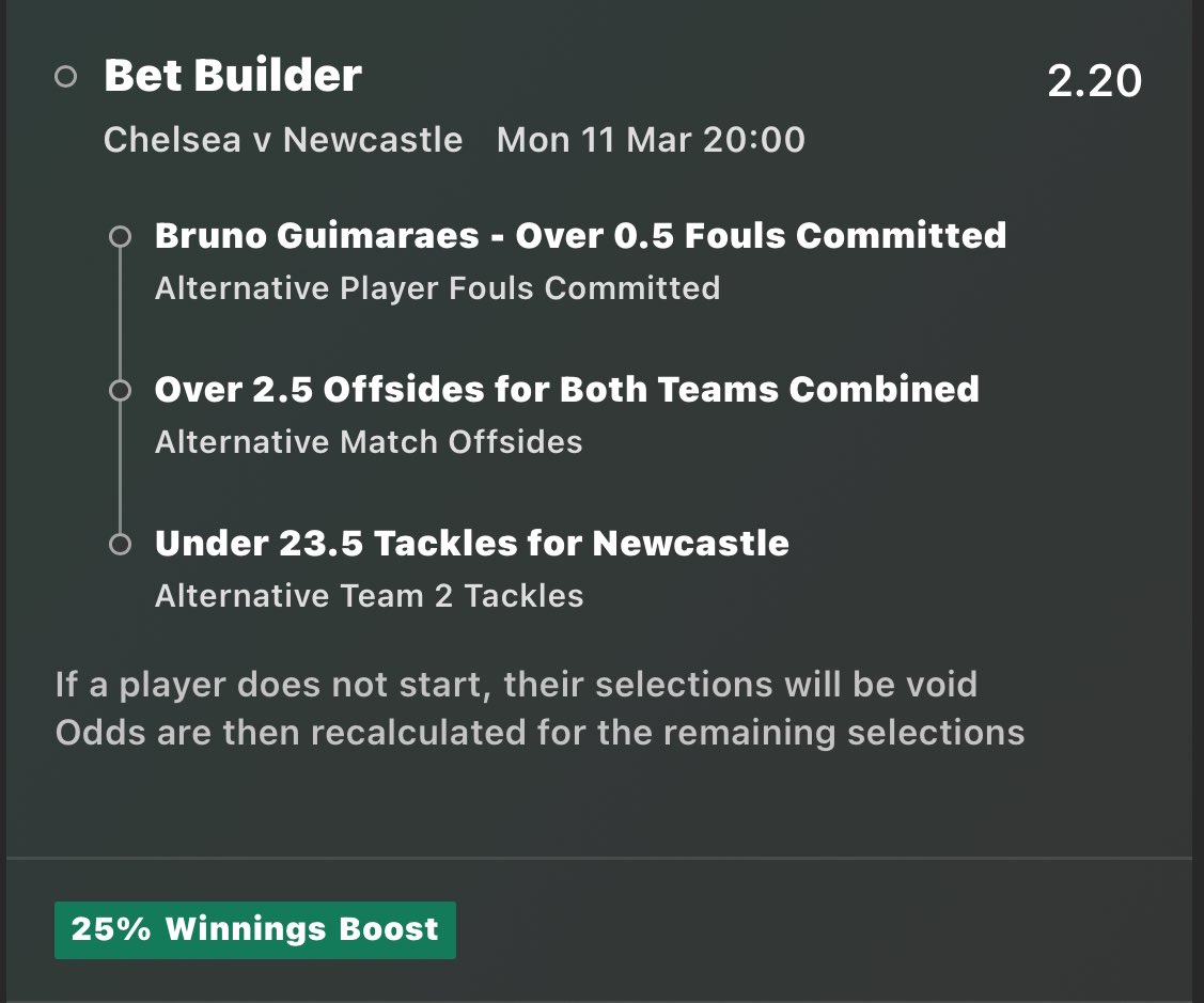 FootballVTips's tweet image. ⚽️ Chelsea v Newcastle
⏰ 20:00
💰2.50 odds (25% boost)