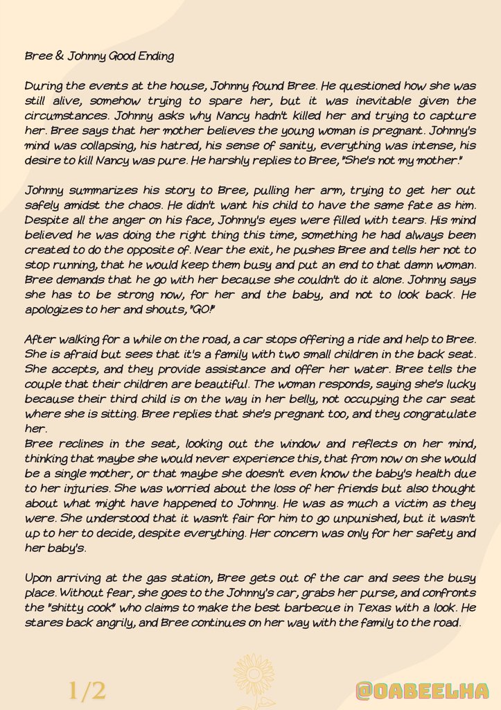 oabeelha's tweet photo. What if Bree &amp; Johnny had a good ending ... 

Please, consider my concept victim into the game 🥹🙏🏼
#breeintxgame

#TCM #txchainsawgame #txcsm 
#texaschainsawmassacre 
@TXChainSawGame @weskeltner @mattshotcha @AndyCleves_ https://t.co/f89pSFLg89