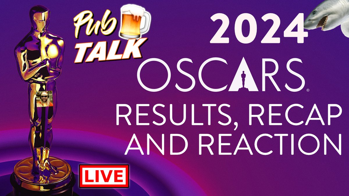 robfuz's tweet photo. LIVE NOW! - #PubTalk 93 - Oscars 2024 Recap, Reaction and Results #Oscars #Oscars2... https://t.co/jNdTDanCis via @robfuz @ThisIsAdamsLand https://t.co/yC5oSWxUzR