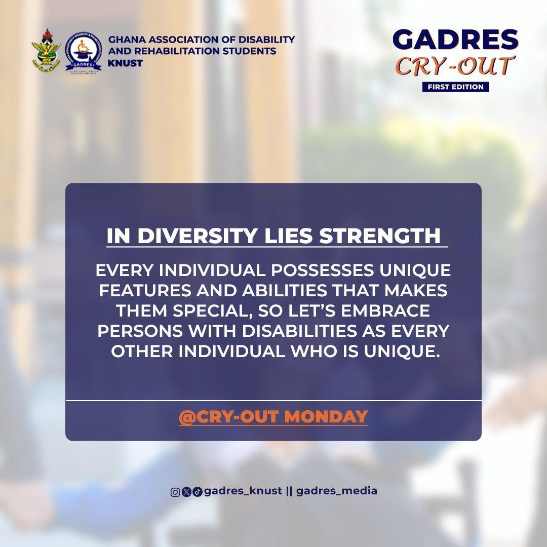 GadresMedia's tweet photo. The first  edition of our Gadres Cry-Out policy has begun and  the quote for today is "In Diversity Lies Strength". What is your take on this statement? . Why don't you join us as we deliberate☺️☺️. @OfficialGADRES @Anku_Wonder @hesaknust @PWD_China @watsuptek  @PrinceEhom https://t.co/7xh5FRnIpu