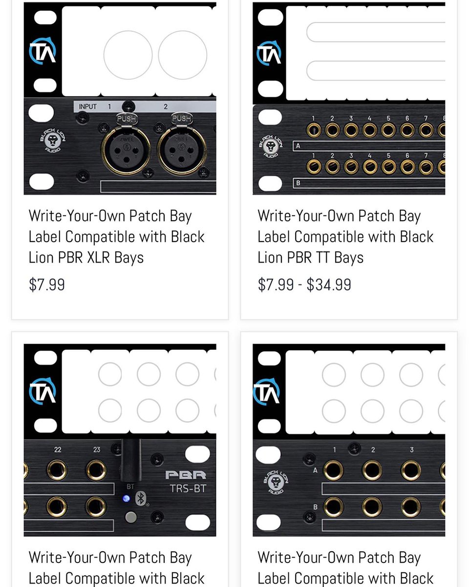 📷 by @trace_audio_official: We just dropped write-your-own templates for @blacklionaudio patchbays. Still working out how we want to handle the 2U XLR - will have those ready soon. You can buy these on Reverb or our website directly. #patchbaylabel #studio #recordingstudio