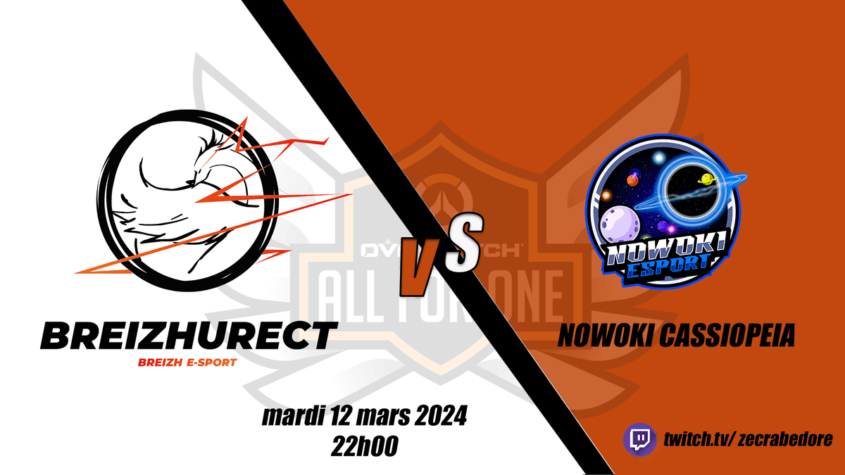 Le grand jour est arrivé ! Nos phoenix reprennent l'assaut de la <a href="/PlayAllForOneFR/">Overwatch AllForOne France</a>  ! Pour commencer nous avons le droit à un rematch ! Breizhurect vs <a href="/NowokiEsport/">Nowoki E-Sport</a> Cassiopeia ! 
#forthepheonix #BREIZHWIN