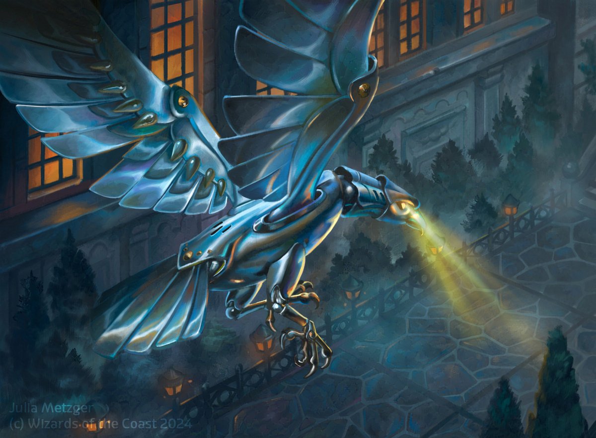 MtG: Spotlight Falcon
Murders at Karlov Manor Alchemy 
AD: Deborah Garcia
(c) Wizards of the Coast 2024

And the final piece I've done for #mtgmkm