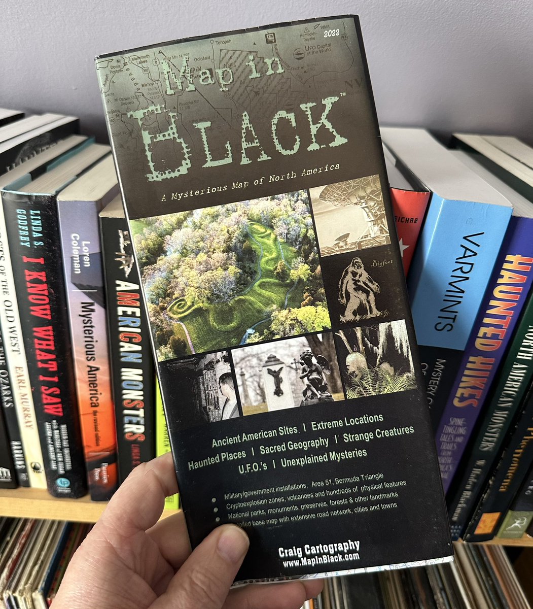 Picked up a copy of the amazing Map in Black at the Cryptozoology Museum last summer but it has been designated as “Reference Only- No Field Use”. 👽