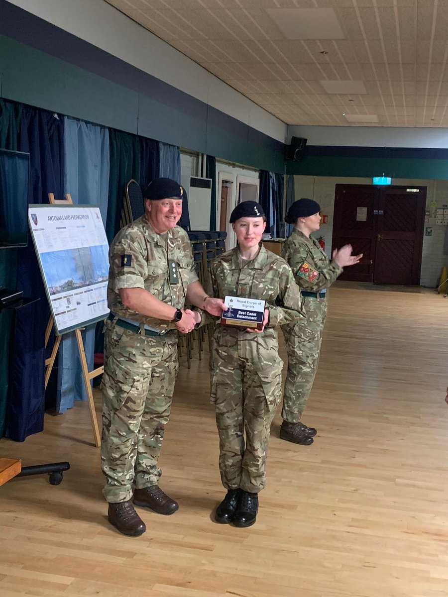stu130379's tweet photo. Thank you to Col Smith Corps Col Res R SIGNALS for visiting Darlington Churchill Cadet detachment this evening. A very proud night for all the cadets to win the best Signals Detachment.  #DurhamACF #RoyalSignals #ArmyCadetsUK https://t.co/OD3Rw63g8S