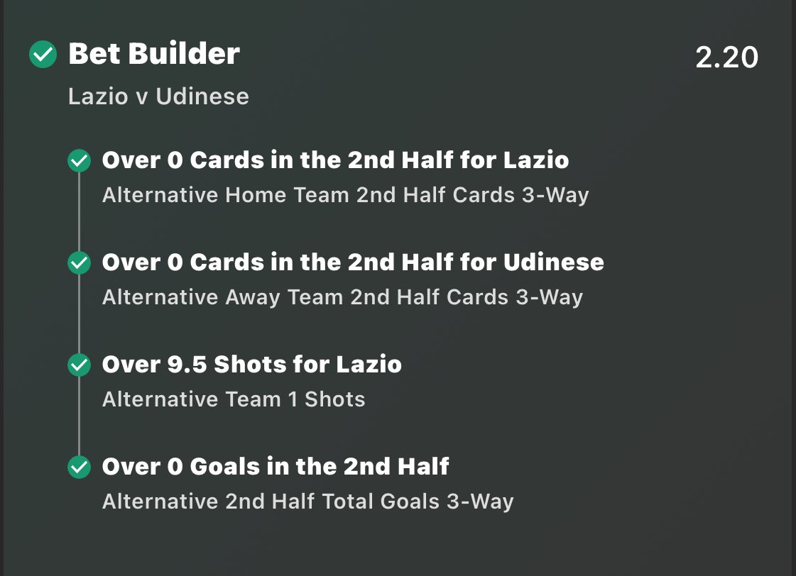 FootballVTips's tweet image. 😍💥 BOOM, BOOM, BOOM!

3/3 on tonight’s bet builders! 

✅✅✅2.15, 2.20 and 2.50 (with 25% boost) 💰