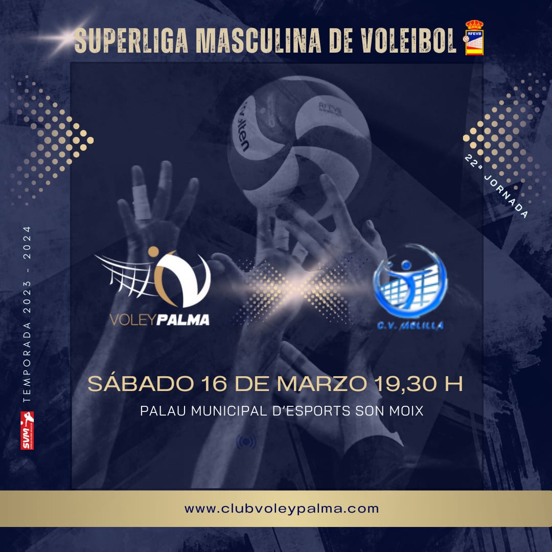ClubVoleyPalma's tweet photo. 🔥 Este sábado llega el partido 𝐦𝐚́𝐬 𝐢𝐦𝐩𝐨𝐫𝐭𝐚𝐧𝐭𝐞 y 𝐝𝐞𝐜𝐢𝐬𝐢𝐯𝐨 de la temporada.
🫂 Vos necessitam a tots, ens acompanyau?
💙 #SomosVoleyPalma
🏐 #PalmaMelilla https://t.co/oaAbp3Idb5
