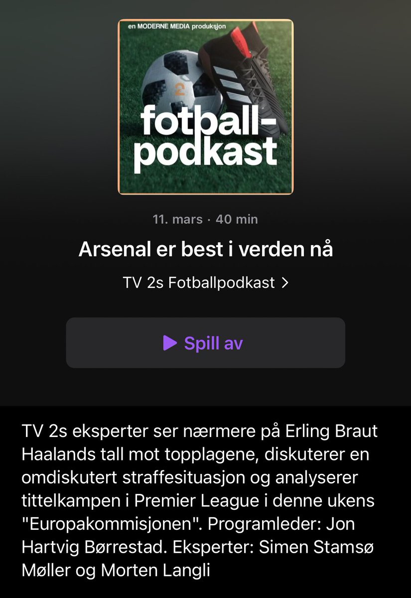 TV 2s Fotballpodkast tweet media
