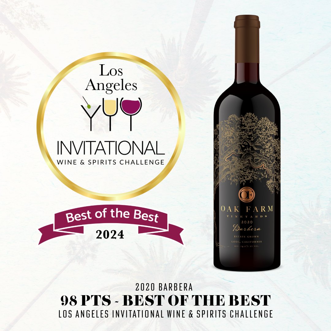 Incredibly excited to announce we won 'Best of the Best' at the Los Angeles Invitational Wine & Spirits Challenge. What an honor to take home a Best in Show for our Barbera. #barbera