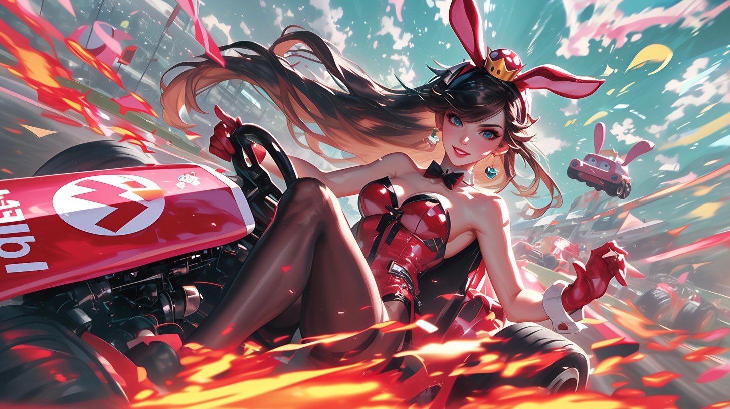 “All hail queen of the karts 🔥🔥🔥” I couldn’t help but do another entry for the #mariomonday challenge hosted by @bluebunny996 @OGCanadianKing 🙇🏾 …so much fun. #ropebunnies #aiart #mariokart #artchallenge https://t.co/XbhzPfCtXK