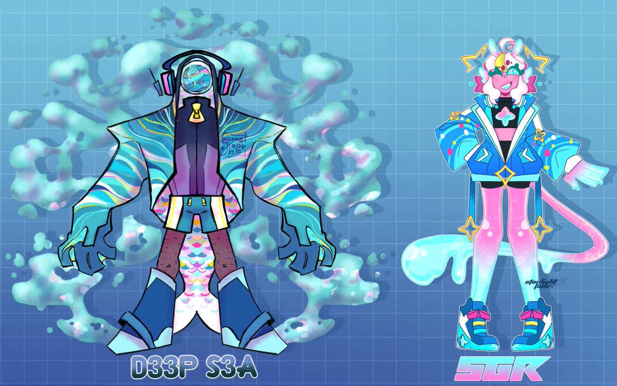 Starlight_fallz's tweet photo. Genre swap collab drawing @cometshaper and I did for the nsr blog we run! DJSS and Sayu swap✨
——————
#Nostraightroads #nsr #nsrsayu #djsubatomicsupernova https://t.co/qrjikF4ZGm