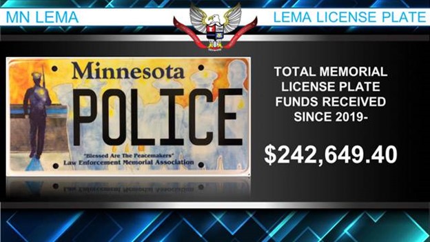 Thank you to all who've supported @MNLEMA by displaying a LEMA plate on your vehicle(s)! Your support not only helps support LE Funerals and Survivor Family events, but it shows local LE that you care and support them! Your local license bureau has them ready for you! 🖤💙🖤