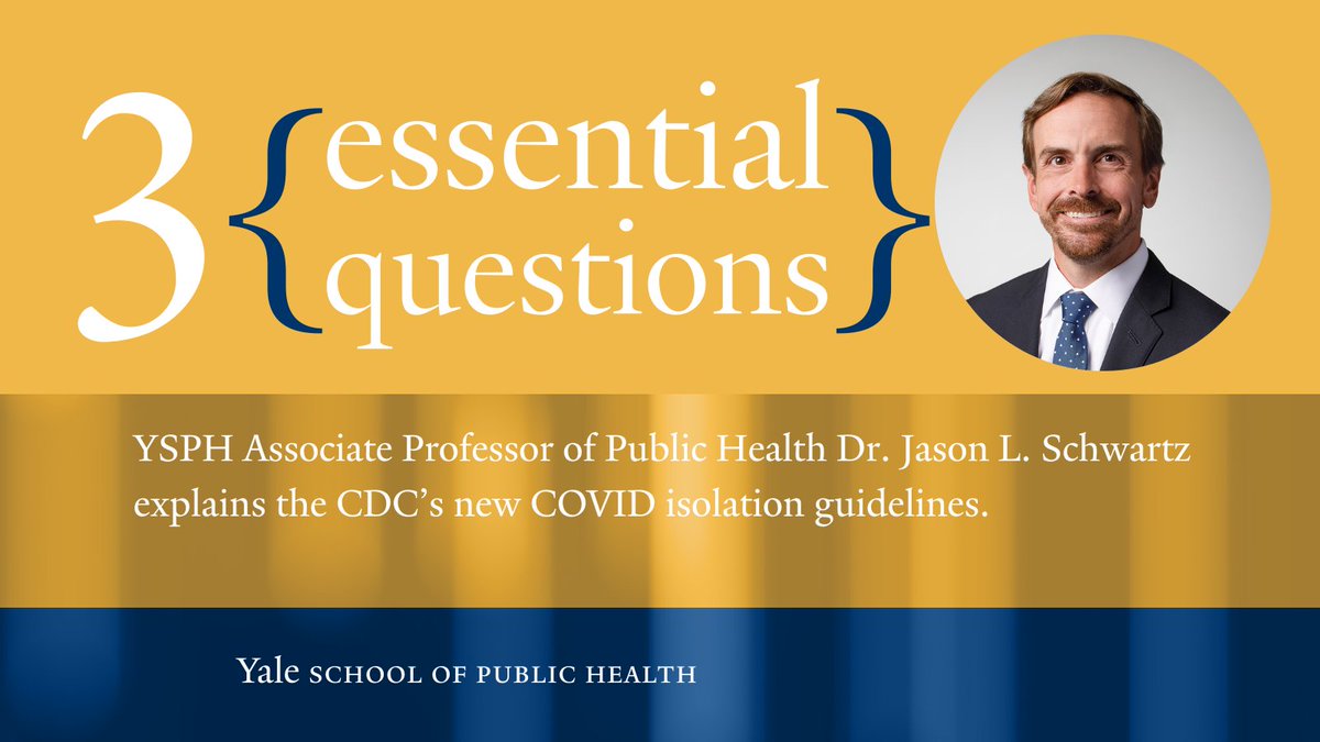 Prof. @jasonlschwartz recently took a moment to explain the new COVID isolation guidelines and why they were implemented ➡️ m.yale.edu/cgv8