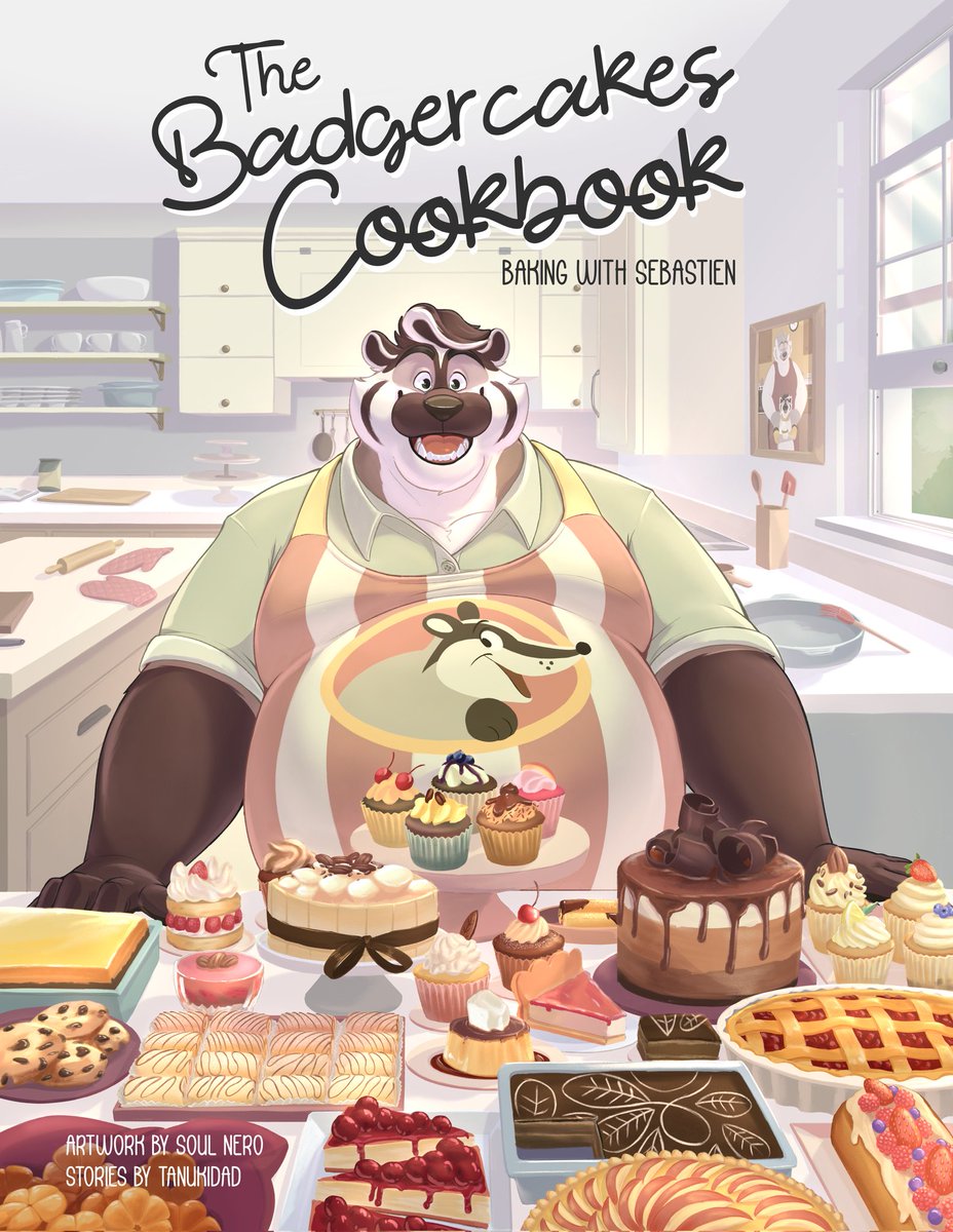 Here's some quick info about each of the projects, a 🧵. First up, the cookbook! Over 50 original recipes (not just cupcakes, and savory too!), art book, and short story snippets! You'll also be able to buy Sebastien's signature apron! Art @soulnero185 Recipes @wuskythehusky