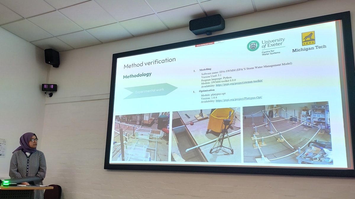 Döndü Sarışen summarises her excellent #PhD research on #intermittent #watersupplysystems & #uncertainty at #CWSseminars. Congratulations to Döndü for passing her viva recently! 🎊 @EngExeter @UniofExeter