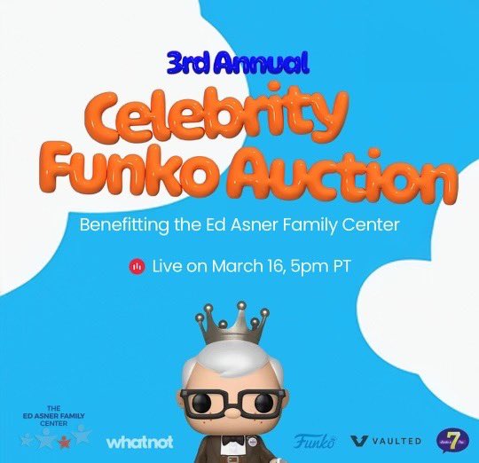 🌟 We couldn't be more grateful for the incredible support of our sponsors for the 3rd Annual Celebrity Funko Auction! Your generosity makes it all possible. Thank you for helping us make a difference! 🙌 @whatnot @OriginalFunko @7bucksapop @vaultedcollect Click the link in…