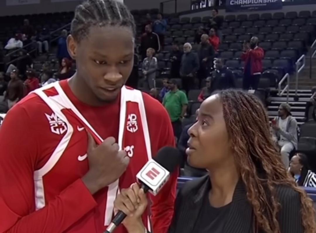 HBCUSports1's tweet photo. Clark-Atlanta University Shemani Fuller MVP of SIAC  Basketball Tournament postgame interview 
pic-Imperial https://t.co/xvveY3JvQ0