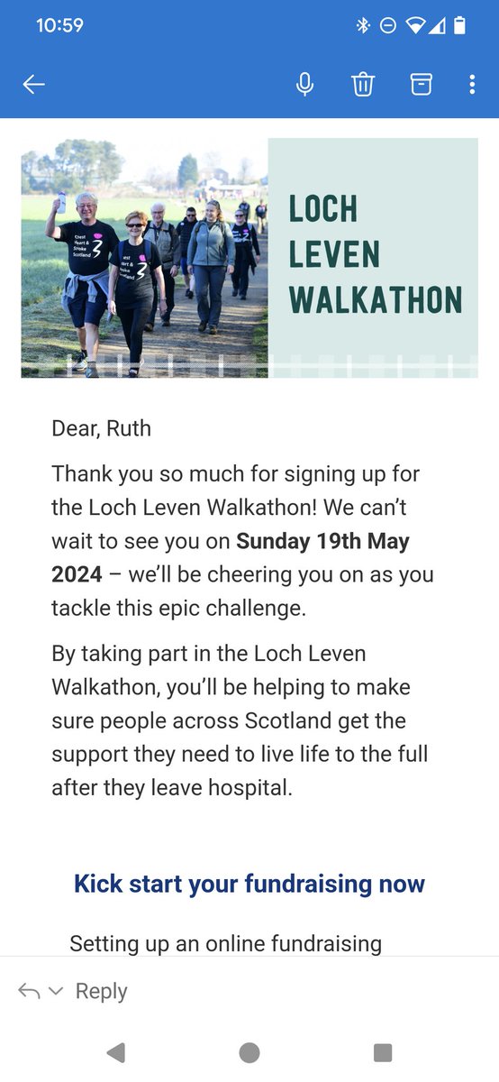 RuthZokas's tweet photo. Let the training begin as I work up to 13 miles on 19th May ☺️ @CHSScotland
 https://t.co/h7ytvisfYF https://t.co/OKxDf6u156
