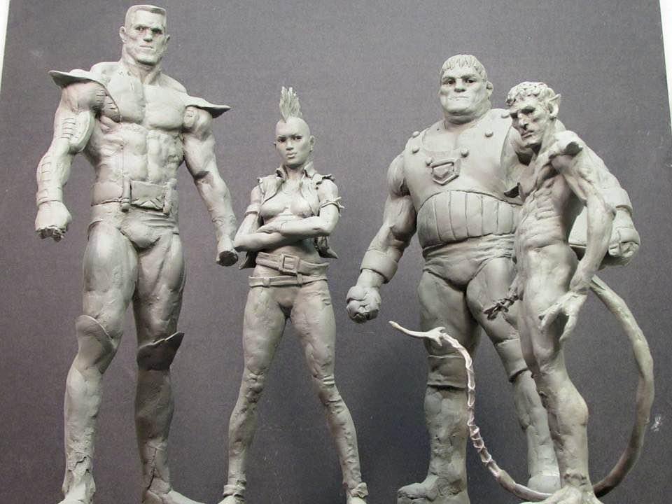 ‘80s X-Men, sculpted in Aves Apoxie Sculpt. #shiflettbros #xmen #uncannyxmen #claysculpting