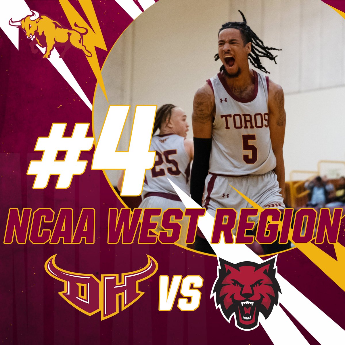 @CSUDHmbb came in at the 4th seed of the upcoming NCAA Div. II West Region tournament where they will face 5th seed Central Washington at Cal State LA's University Gym this Friday!