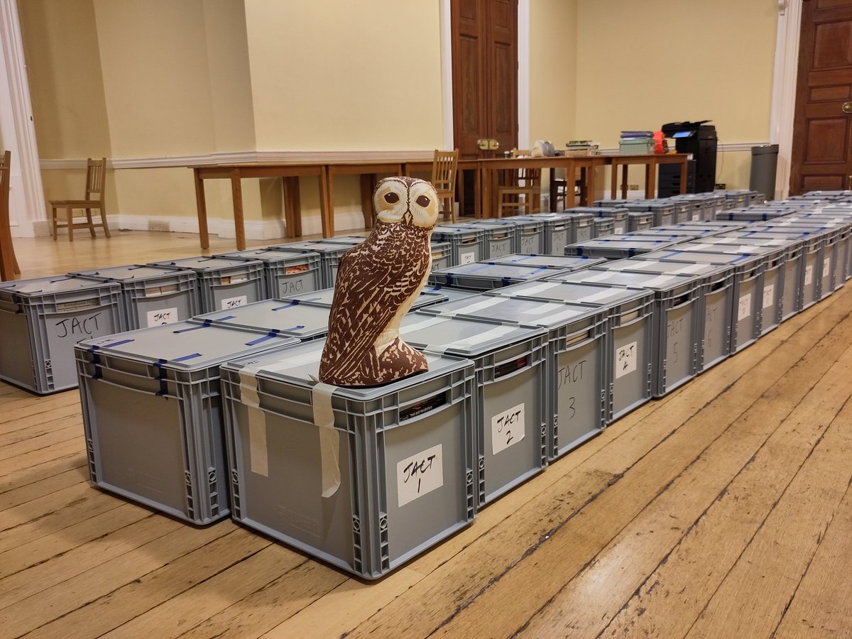 Learning Greek needs books. At the summer school, we provide all the Greek books you need for the fortnight, so you don't need to buy anything before you come. That's a lot of boxes of books... Go to greeksummerschool.org to apply #TheOwlNeverSleeps