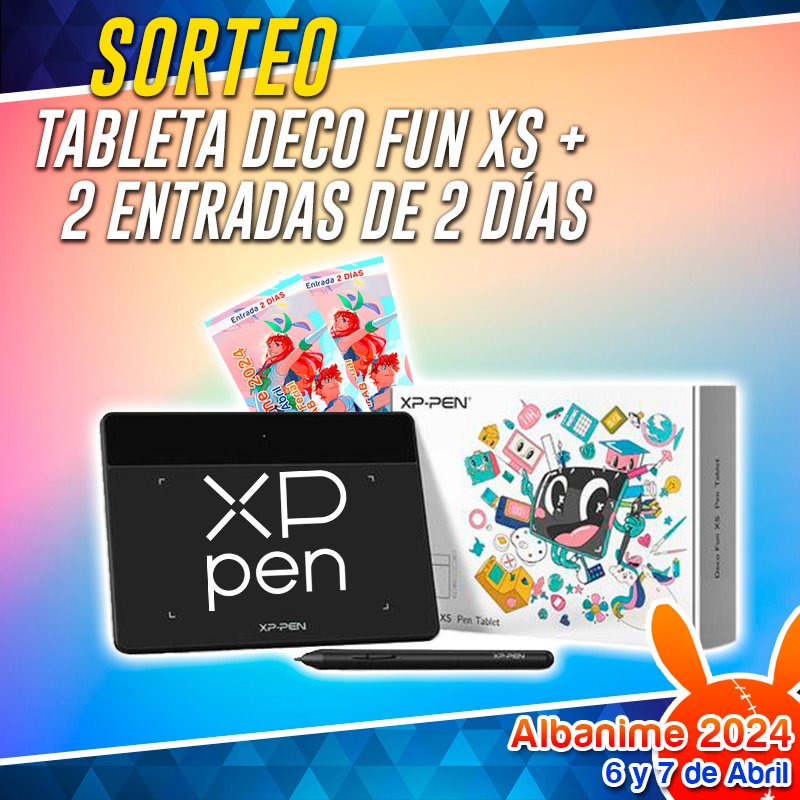 ¿Quieres ganar una tableta Deco Fun XS y 2 entradas de 2 días para Albanime 2024?
1️⃣ Sigue a <a href="/albanime/">Albanime</a> y <a href="/XPPen_Spain/">XPPen España</a>.
2️⃣ Haz RT.
Tienes de plazo hasta el jueves 14 de marzo a las 15:59. La tablet se entregará en persona en Albanime 2024.
¡Mucha suerte a todos!
