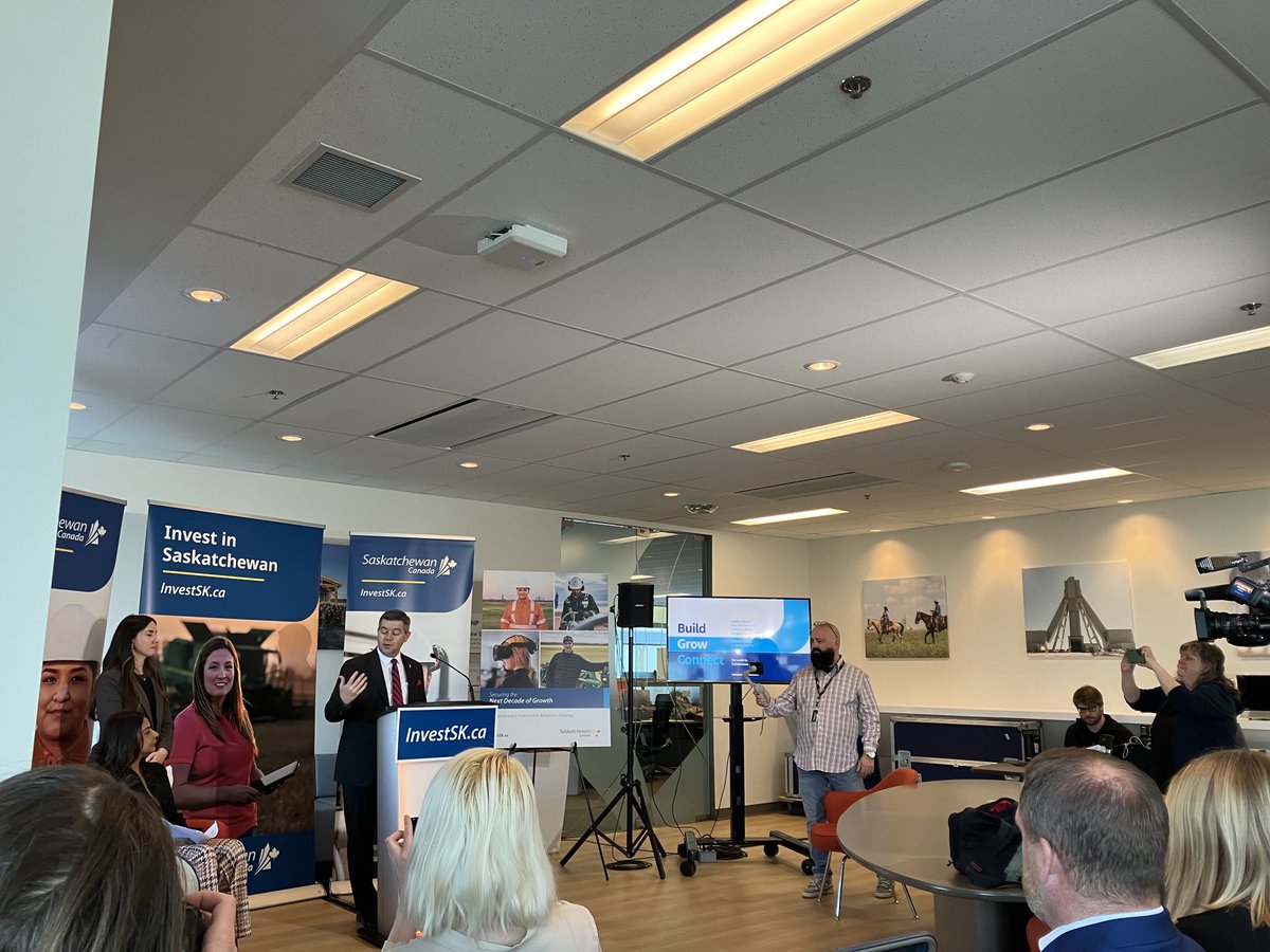 Great to be at the launch of Saskatchewan’s Investment Attraction strategy.  Thx ⁦<a href="/bhp/">BHP</a>⁩ for hosting.  At the ⁦<a href="/globalfoodsecur/">GIFS🌾</a>⁩, we are excited to provide critical innovation assets to grow our global agricultural exports #StrongSustainableSaskatchewan ⁦<a href="/SKGov/">Government of Saskatchewan</a>⁩
