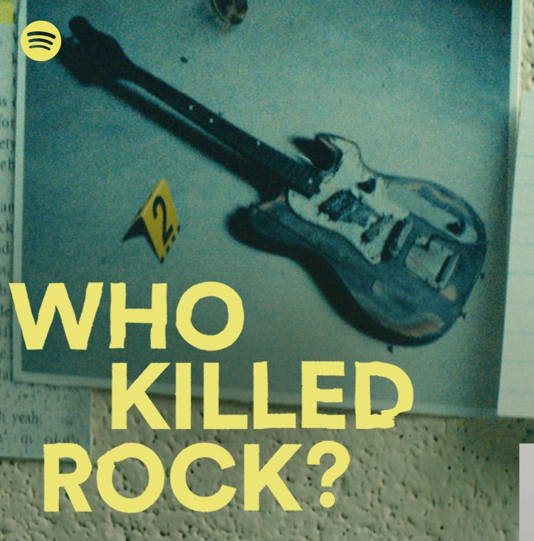 Spotify's tweet image. Who killed Rock? Listen now: spotify.link/WhoKilledRock