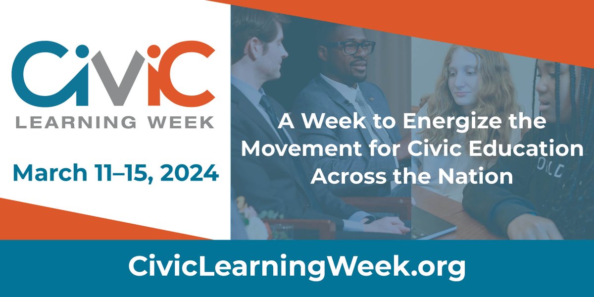 #CivicLearningWeek begins today! This week our friends @NationalCLW highlight civic learning as a nationwide priority for sustaining and strengthening our constitutional democracy! Find online and in-person events: civiclearningweek.org/events