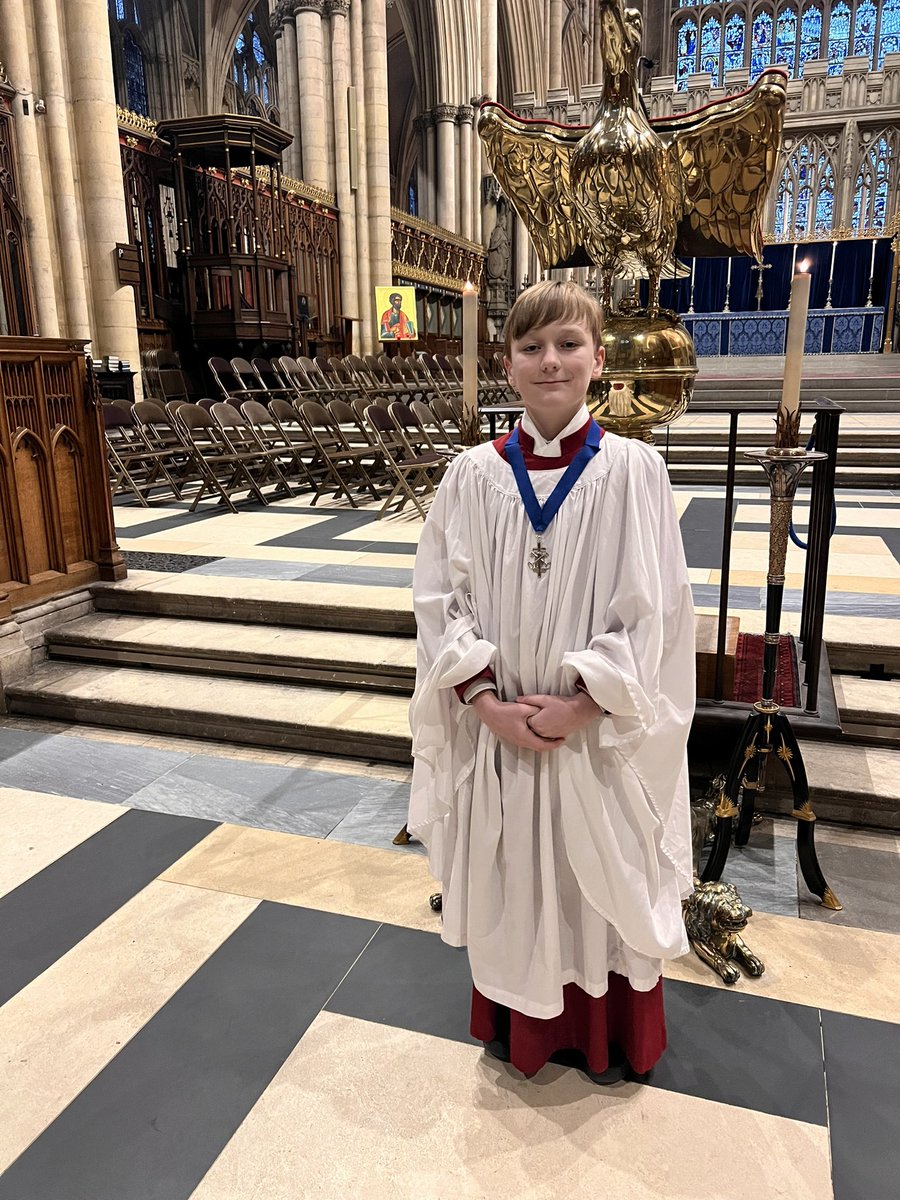 STEMeducationUK's tweet photo. I sat next to a lovely gentleman at Matins who has been singing in cathedral choirs for 60 years. I hope @YorkMinChoir @STP8_13Music is just the beginning for this young chorister. He’s definitely found his tribe. It was a big day yesterday. #choristerlife #StPetersTogether https://t.co/mza25Tqs6I