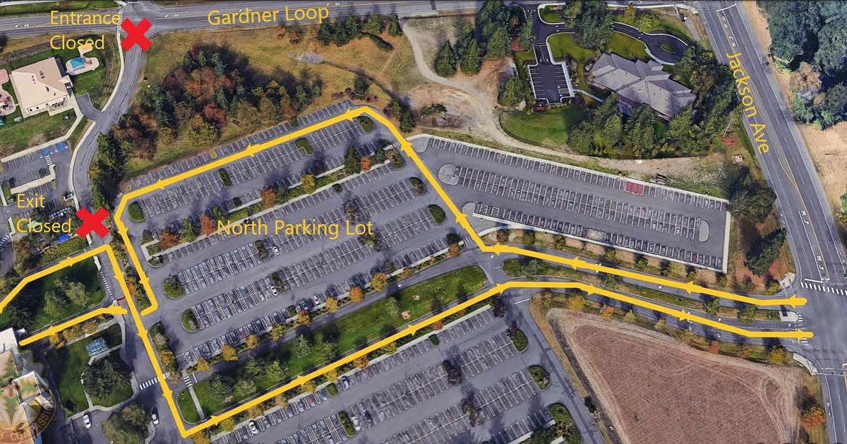 TRAFFIC ADVISORY: DETOUR:

As part of ongoing construction, detours are now in place to direct traffic with additional signage to the North Parking lot and Pharmacy Drive-Thru, with the sole entrance and exit being Beaumont Avenue. off of Jackson Avenue. Please see graphic below