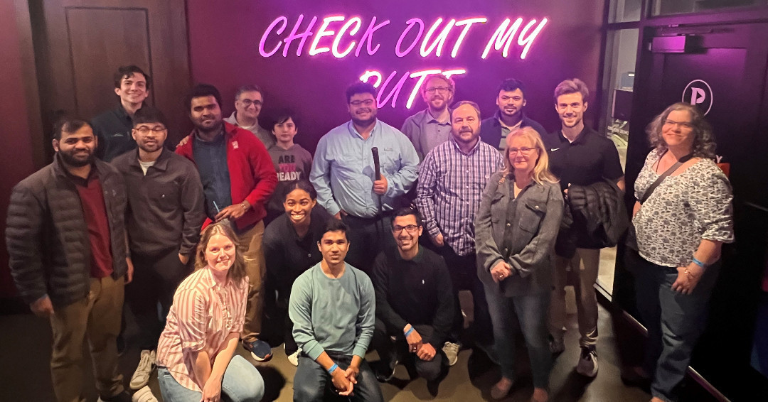 BLAengineers's tweet photo. BLA team out practicing their mini swing at Puttshack last Friday!

#BLA #Atlantaengineers #PuttshackAtlanta https://t.co/mNxJR88cdw