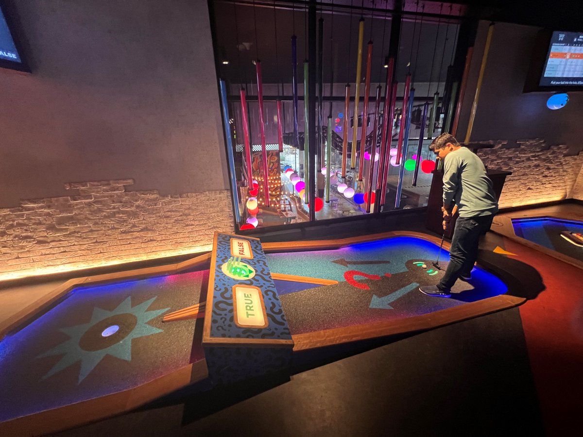 BLAengineers's tweet photo. BLA team out practicing their mini swing at Puttshack last Friday!

#BLA #Atlantaengineers #PuttshackAtlanta https://t.co/mNxJR88cdw
